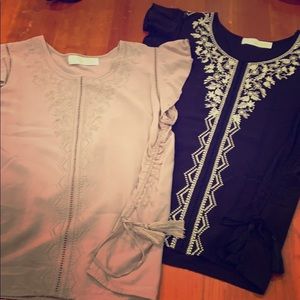 Pair of Time and Tru lightweight tops